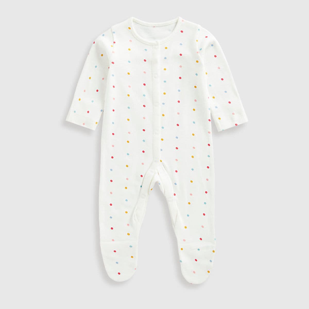 Mothercare Baby Girl Ladybird Sleepsuits - 3 Pack
